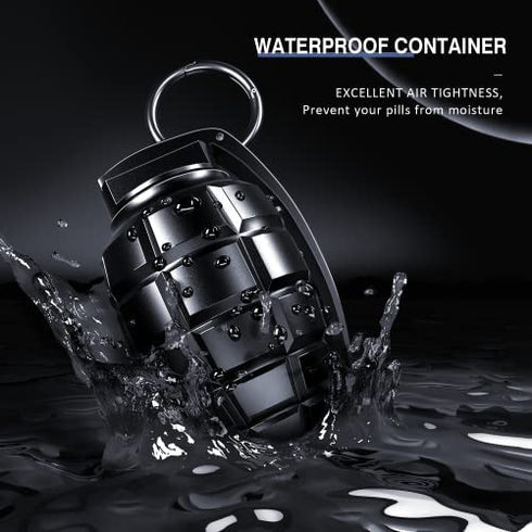 EDC Waterproof Container Keychain Pill Holder / Case / Purse, Emergency Accessory Pill Container Organizer Bottle Matches Dry Box, Cool Gadgets Gifts for Men Outdoor Survival Camping Travel
