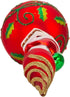 Kurt Adler Glass Santa Claus Design Treetop, 16-Inch