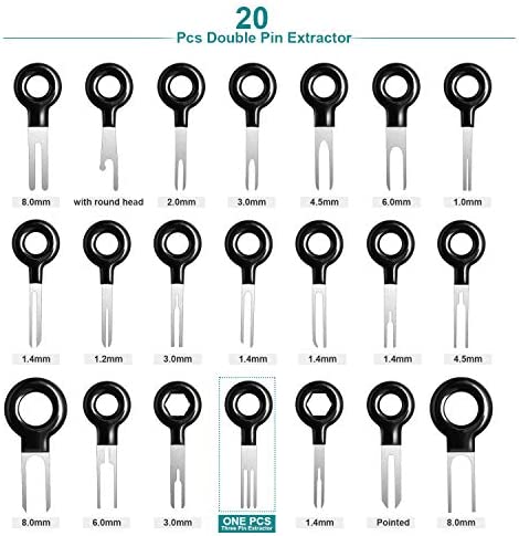 MENKEY Terminal Removal Tool Kit for Car, 39 Pieces Wire Connector Pin Release Key Extractor Tools Set for Most Connector Terminal