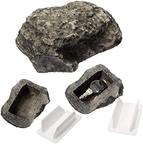 Hide-A-Key Fake Rock Key Holder: Looks and Feels like a Real Rock while Safely Hiding your Spare Keys Outdoors