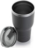 RTIC Tumbler with Splash Proof Lid, 30 oz, Black, Insulated Travel Stainless Steel Coffee Mug, Sweat Proof, Keeps Hot & Cold Longer