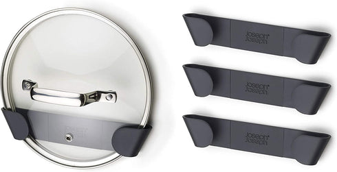 Joseph Joseph - 85149 Joseph Joseph CupboardStore Cabinet Door Pan Lid Organizer, Gray, 4 count (pack of 1)