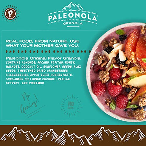 Paleonola – Grain Free Granola Original Flavor – Non-GMO, Grain, Soy, Gluten, Dairy Free – Low Carb Protein Snack For A Healthy Breakfast