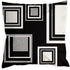 Black and White Throw Pillow Covers Silver Grey Modern Square Geometric Soft Decorative Throw pillows for Couch Bed Bedroom Sofa Set of 4 Outdoor Pillows for patio furniture 18 x 18 Inches.