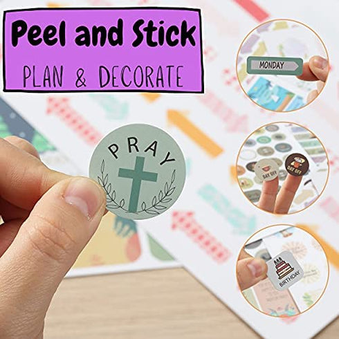 Mr. Pen- Christian Journaling Stickers, 31 Sheets, 1034 pcs, Christian Stickers for Planners and Journals, Christian Stickers, Religious Stickers, Bible Journaling Stickers, Bible Journaling Supplies