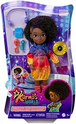 Karma's World Singing Doll With Accessories And Collectible Record, Sings 2 Songs