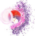 Slimygloop Mix'Ems by Horizon Group USA- Cotton Candy, Mix & Create Your Own Pink & Purple Sparkly Gooey, Putty, Slime with Glitter & Squish Bunny Add Ins, Multi, One Size