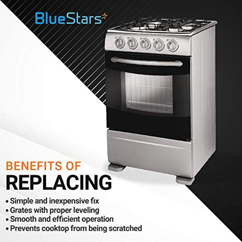 Ultra Durable 00618112 00637940 Rubber Grate Feet Replacement Part by BlueStars - Exact Fit For Thermador & Bosch Range/Gas Range/Gas Cooktop - Replaces 1999626 617174 618112 PS3478553 - PACK OF 20