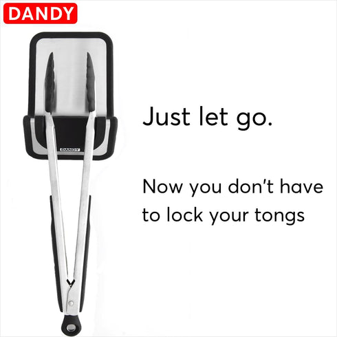 DANDY SpoonBest„¢ Non-Slip Silicone and Stainless Steel Spoon Rest/Tongs Holder for Stovetop, Countertop, and BBQ grill - Dishwasher Safe (Quantity = 1)