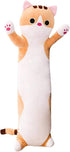 123Arts Cartoon Cat Soft Plush Long Throw Pillow Animal Neck Pillow Plush Toy,35"