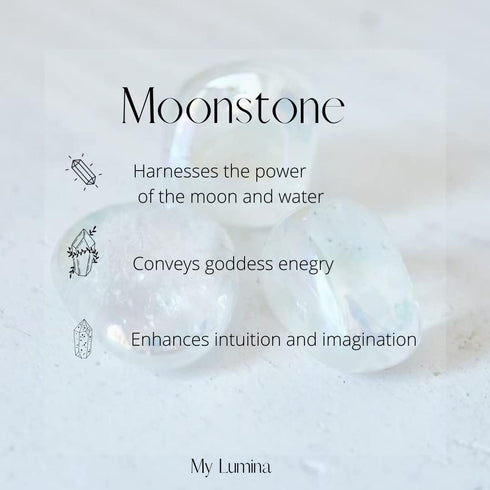 My Lumina New Moon Aromatherapy Candle w/ Moonstone Crystal Inside -Natural Stone Healing Energy, Stress Relief, Relaxing & Balance- Soy Wax Scented Candle Home - Gift for New Beginnings - Night Black