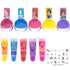 Townley Girl Disney Princess Sparkly Cosmetic Makeup Set for Girls with Lip Gloss Nail Polish Nail Stickers - 11 Pcs|Perfect for Parties Sleepovers Makeovers| Birthday Gift for Girls above 3 Yrs