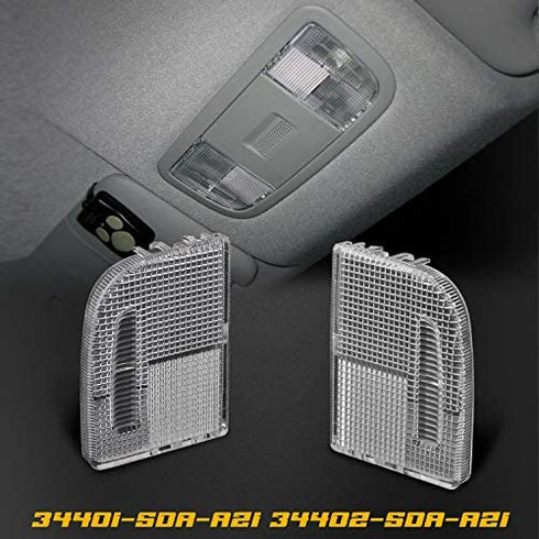 HERCOO Interior Dome Light Cover Roof Map Light Lens 34401-SDA-A21 34402-SDA-A21 Right Left Side Compatible with Honda Accord Hybrid Civic Element Odyssey Pilot Ridgeline with Sunroof Only