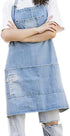Cotton Denim Apron Adjustable Baking Cooking Apron with Pockets for Kitchens