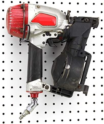 Pegboard Drill Holder, 2 Pack - Black, Steel - Hooks to Any Peg Board - Pegboard Organization Accessory - Add to Pegboard in Your Tool Shed, Garage, or Workbench