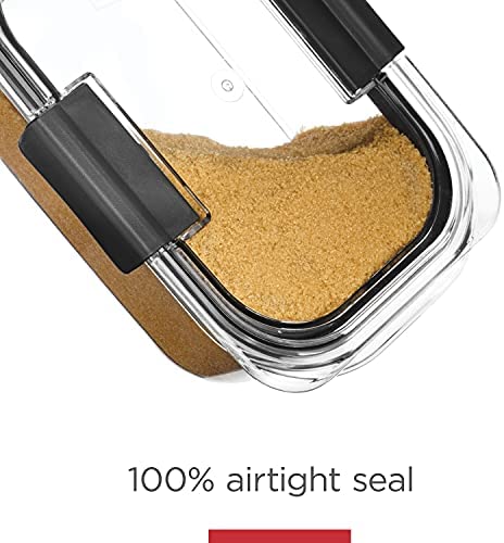 Rubbermaid Container, BPA-Free Plastic, Brilliance Pantry Airtight Food Storage, Open Stock, Brown Sugar (7.8 Cup)