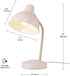 Globe Electric 67339 Novogratz x Globe Robin 16" Desk Lamp, Matte Rose, Matte Gold Arm, Clear Cord, in-Line On/Off Switch, Pink
