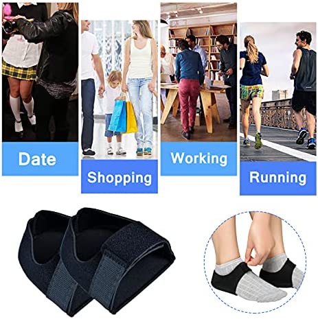 Heel Protectors, Gel Heel Cups, Heel Cushion Support for Plantar Fasciitis, Heel Pain, Achilles Tendinitis, Dry Cracked Heels, Heel Pads for Men & Women