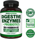 Digestive Enzymes with Probiotics - Multi Enzyme Nutritional Supplement - Acidophilus Bromelain Papaya Papain Lipase & Lactase - Improve Digestion - 120 Pills - Arazo Nutrition