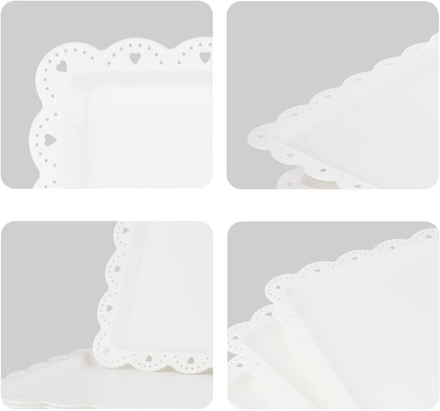 NWK 5 Piece Cake Stand Set with 2xLarge 3-Tier Cupcake Stands + 3X Appetizer Trays Perfect for Wedding Birthday Baby Shower Thanksgiving Christmas New Year Party