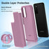 for Samsung Galaxy A03s Case Shockproof: Dual Layer Protective Heavy Duty Cell Phone Cover Rugged with Non Slip Textured Back - Military Protection Bumper Tough - 6.5inch (Raspberry Pink)