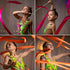 YGEOMER 12pcs Rhythmic Dance Ribbons Gymnastics Ribbon Streamers Dancing Streamers, Baton Twirling, for Artistic Dancing Gymnastics, Kids Dancing, Talent Shows