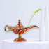 AZLACO Classic Luxury Aladdin Magic Lantern lamp Red Genie of The lamp Pot Alloy Table Decoration Gift and Present not a Real lamp, but Much Better Than Real a lamp Decorative Gifts only