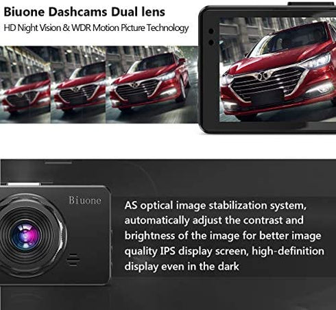 Dash Camera for Cars, Super Night Vision Dash Cam Front and Rear with 32G SD Card, 1080P FHD DVR Car Dashboard Camera with G-Sensor, WDR, Parking Monitor, Loop Recording, Motion Detection ?2022?