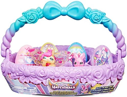 Hatchimals CollEGGtibles, Family Spring Toy Basket with 6 Bunny Characters, Kids Toys for Girls Ages 5 and up