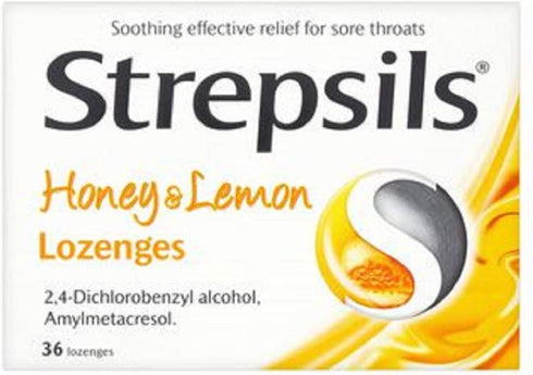 Strepsils Honey and Lemon Lozenges (36 Lozenges)