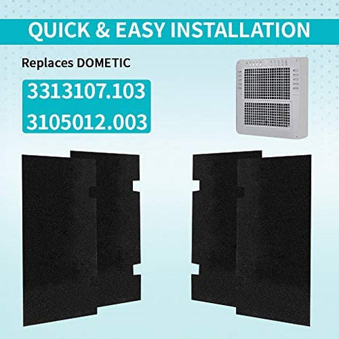 BougeRV 4 Pack RV A/C Filters Replacement RV Air Conditioner Filter 14" x7-1/2 RV Accessories…