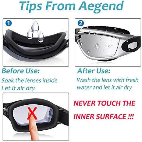 Aegend Swim Goggles, 2 Pack Swimming Goggles No Leaking Adult Men Women Youth