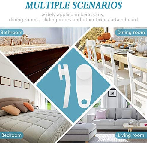 Traverse Rod Slides Curtain Replacement White Plastic Snap-in Traversing Slides Window Door Shower Curtain Accessories (100 Pieces)