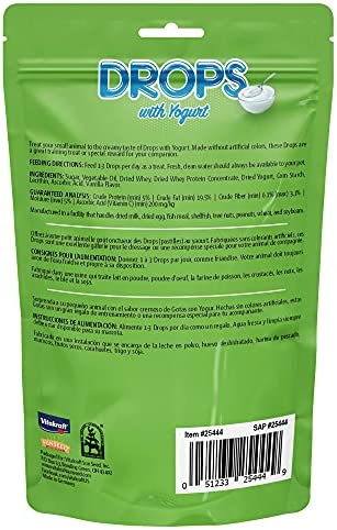 Vitakraft Rabbit Yogurt Drops Treat, 5.3 Ounce Pouch