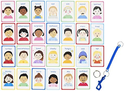 My Feelings Cards and Emotions Flash Cards for Special Needs, Autism as Cue Cards, Aiding with Empathy and Social Skills, Also a Great Tool for SENCO