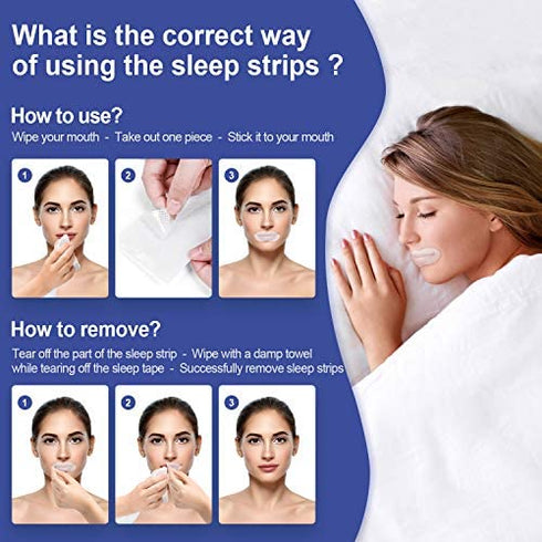 96PCS Mouth Tapes for Sleeping, Sleep Mouth Strip for Sleeping Quality Improvement,Mouth Breathing Tapes for Better Nose Breathing, Sleep Mouth Tapes for Less Mouth Breathing