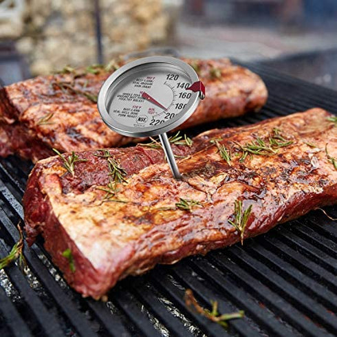 SINARDO Roasting Meat Thermometer T731, Oven Safe, Large 2.5-Inch Easy-Read Face, Stainless Steel Stem and Housing