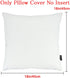 Faylapa 4Pcs White Canvas Cotton Pillow Covers,18 x 18 inch Solid Decorative Throw Pillow Cases,Christmas Living Room Car Office Decoration (Case ONLY)