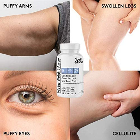 Full Body Cleanse Detox for Women & Men to Flush Out Residual Waste & Excess Water Weight | Colon Kidney Urinary Tract & Fluid Loss Support | Diuretic Pills for Belly Bloat & Swelling to Feel Lighter