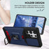 LSL Compatible with Samsung Galaxy S22 Ultra Case, S22 Ultra Wallet Case with Screen Protector & Camera Cover, 360° Rotate Ring Kickstand Magnetic Cover Case for S22 Ultra 5G 6.8 Inch 2022 - Blue
