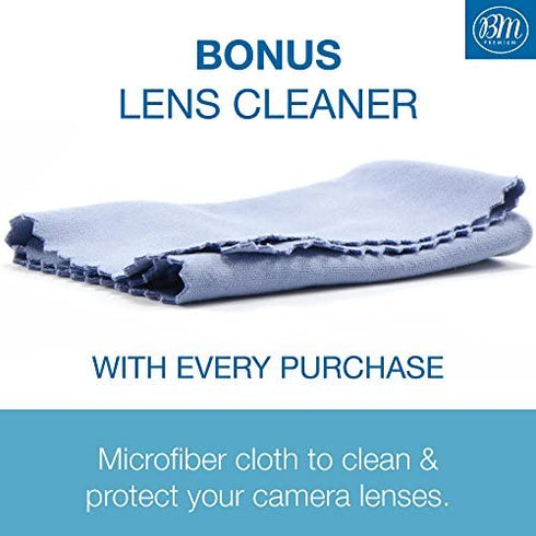 55mm Tulip Flower Lens Hood for Nikon D3400, D5600 with 18-55MM AF-P DX, DL24-500 f/2.8-5.6 Digital Camera + Microfiber Cleaning Cloth