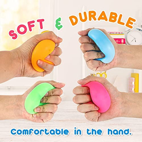 4 Pack Stress Ball for Kids and Adults Slow Rising Balls Sensory Fidget Toy Anxiety Stress Relief Squeezing Balls Calming Tool, Vent Mood and Improve Focus, Soft Squishy Ball Hand Grip Pressure Ball