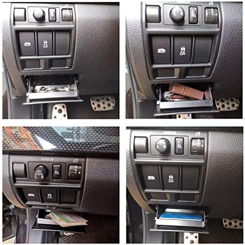 JKCOVER Interior Inner ABS Black Fuse Box Coin Container Storage Dash Tray Compatible with Subaru XV Crosstrek Forester Outback Legacy Impreza WRX STI Ascent (Black)