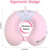 Kids Travel Neck Pillow,Unicorn Memory Foam Pillow with Snap,U-Shaped Airplane Car Flight Head Neck Support Pillow with Washable Cover for Adults Toddler,Gifts for Children,Boys,Girls (Pink)