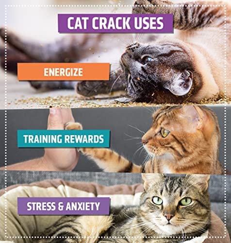 Cat Crack Organic Catnip, Premium Safe Nip Blend, Infused with Maximum Potency Your Kitty Will be Sure to Go Crazy for (1 Cup)