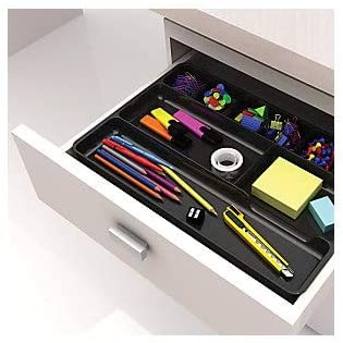 Deflecto 38104 Sustainable Office Desktop Organizer, 1" x 14" x 9", Black