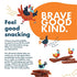 BRAVE GOOD KIND Tender Chicken Bites, Gluten-Free, Soy-Free, High-Protein Keto Meat Snacks, All-Natural Low-Sugar Jerky with No MSG and No Nitrates, Kid-Friendly Snack, Hot Honey Flavor , 2.5 Ounce (Pack of 1)