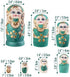 Jeccffes Russian Nesting Dolls Matryoshka Wooden Stacking Nested Set 7 Pieces Handmade Toys for Kids Children Christmas Mother's Day Birthday Home Room Decoration