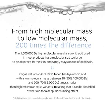 Blanc Doux Oligo Hyaluronic Acid Facial Toner 6.76 Fl Oz Vegan Hypoallergenic Intense Ultra Hydrating Skin Essence Face Moisturizer Dry Sensitive Acne-Prone Age-Defying Cotton Pads Korean Skin Care