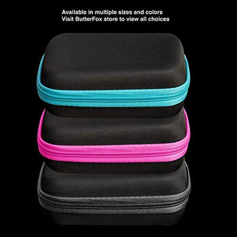 Butterfox Switch Game Card Case, 64 Slots, Storage Holder Hard Case for Nintendo Switch Game or PS Vita Or SD Memory Card (Pink/Black)